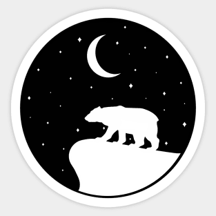 Polar Bear Badge Sticker